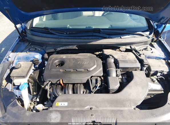 5NPE24AF2HH493057 2017 HYUNDAI SONATA Blue Rear view