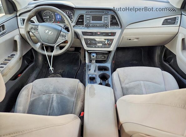 5NPE24AF2HH502792 2017 HYUNDAI SONATA Silver Вид панелі приладів
