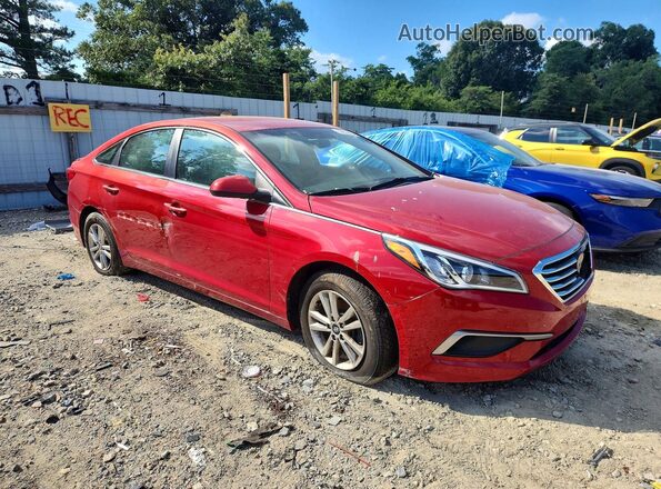 5NPE24AF2HH516322 2017 HYUNDAI SONATA Красный Передняя правая четверть