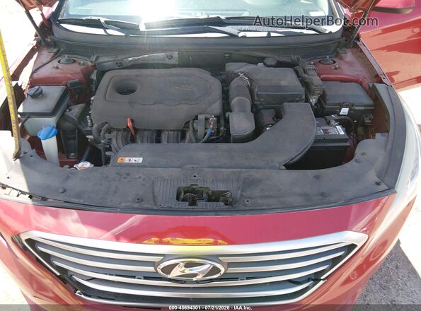 5NPE24AF2HH562832 2017 HYUNDAI SONATA Red Вид ззаду