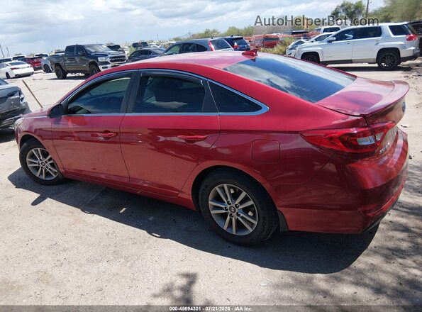 5NPE24AF2HH562832 2017 HYUNDAI SONATA Red Вид задньої частини салону