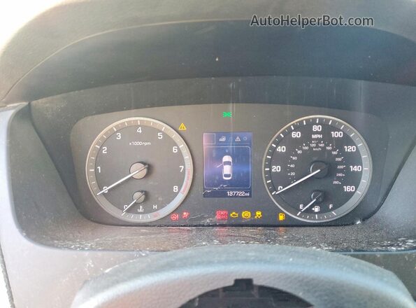5NPE24AF2HH581140 2017 HYUNDAI SONATA White Instrument cluster view