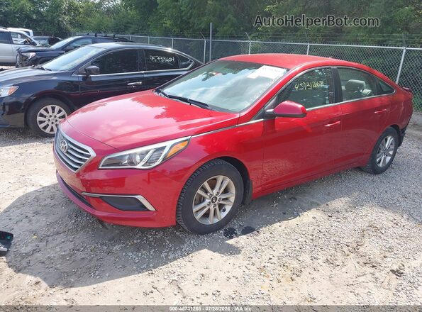 5NPE24AF2HH589660 2017 HYUNDAI SONATA Red Առջևի ձախ երեք քառորդ տեսարան
