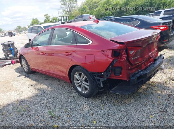 5NPE24AF2HH589660 2017 HYUNDAI SONATA Red Հետևի ձախ