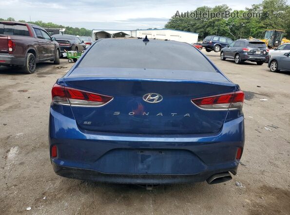 5NPE24AF2JH614238 2018 HYUNDAI SONATA Blue Հետևի տեսք