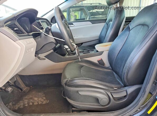 5NPE24AF2JH620699 2018 HYUNDAI SONATA Black Front interior view