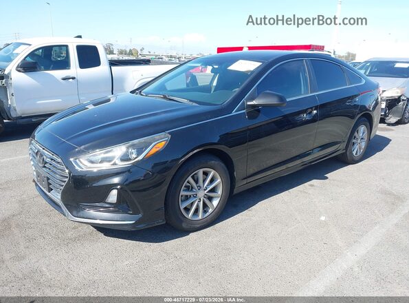5NPE24AF2KH740066 2019 HYUNDAI SONATA Black Vista tres cuartos delantera izquierda