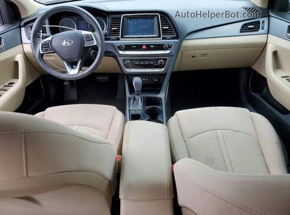 5NPE24AF2KH752833 2019 HYUNDAI SONATA Black წინა პანელის ხედი