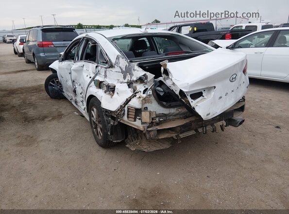 5NPE24AF2KH753397 2019 HYUNDAI SONATA White Trasero izquierdo