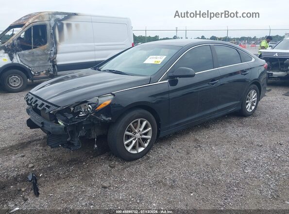 5NPE24AF2KH759233 2019 HYUNDAI SONATA Black Vista tres cuartos delantera izquierda