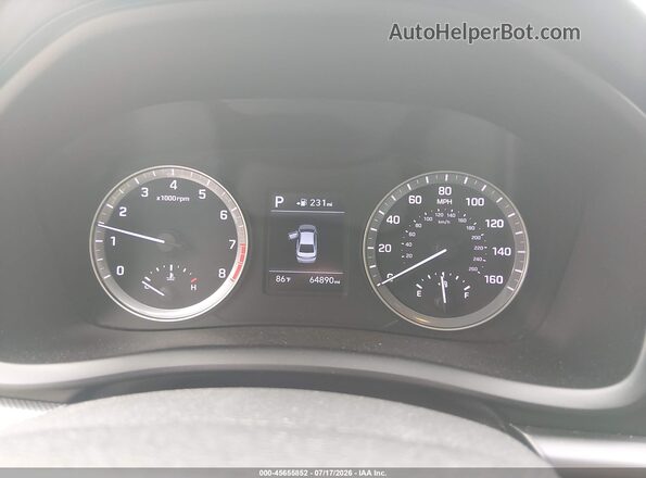5NPE24AF2KH783063 2019 HYUNDAI SONATA Silver უკანა სავარძლების ხედი