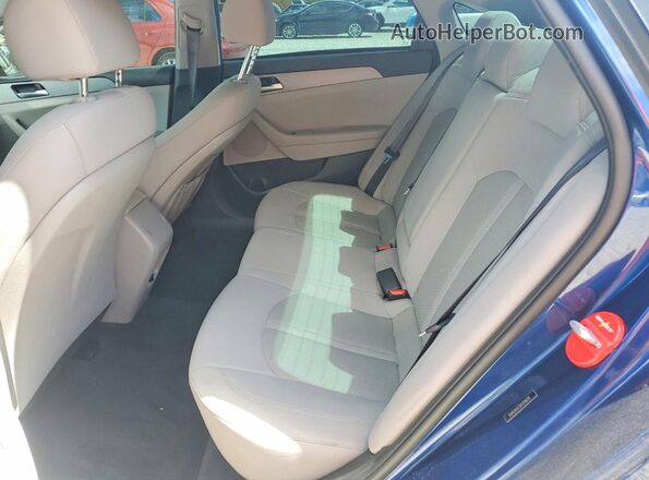 5NPE24AF2KH798534 2019 HYUNDAI SONATA Blue უკანა სავარძლების ხედი