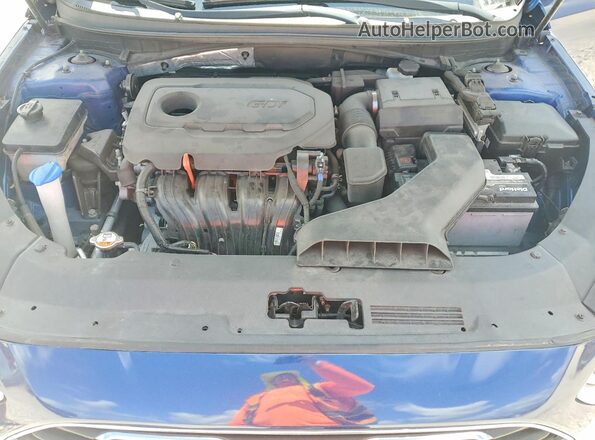 5NPE24AF2KH798534 2019 HYUNDAI SONATA Blue უკანა სალონის ხედი