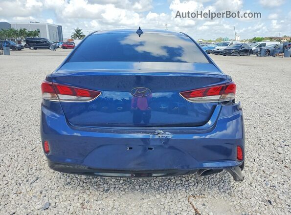 5NPE24AF2KH798534 2019 HYUNDAI SONATA Blue უკანა ხედი