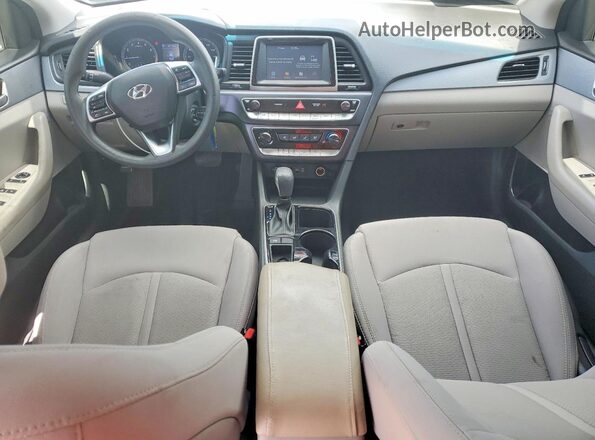 5NPE24AF2KH798534 2019 HYUNDAI SONATA Blue წინა პანელის ხედი