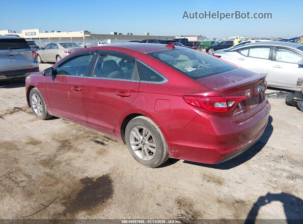 5NPE24AF3GH282870 2016 HYUNDAI SONATA Red Հետևի ձախ