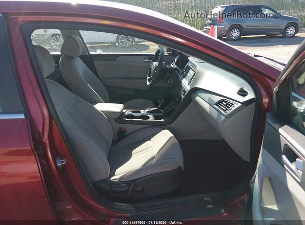 5NPE24AF3GH282870 2016 HYUNDAI SONATA Red Սալոնի դիմացի տեսք