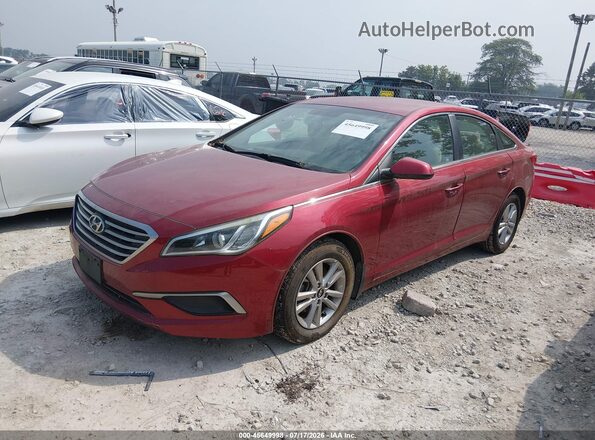 5NPE24AF3GH286627 2016 HYUNDAI SONATA Red Przód lewy