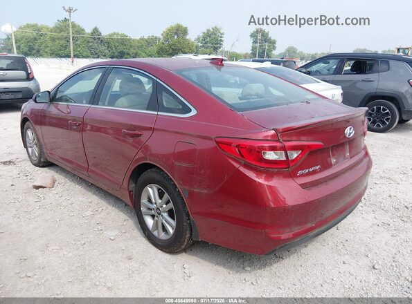 5NPE24AF3GH286627 2016 HYUNDAI SONATA Red Tył lewy
