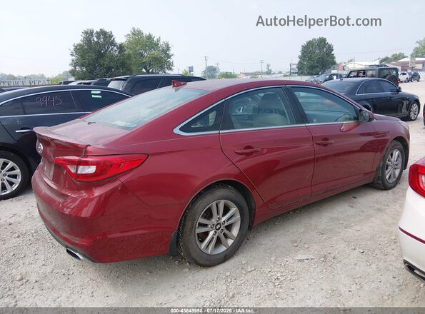 5NPE24AF3GH286627 2016 HYUNDAI SONATA Red Tył prawy