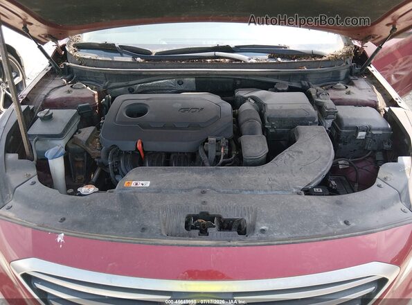 5NPE24AF3GH286627 2016 HYUNDAI SONATA Red Widok z tyłu