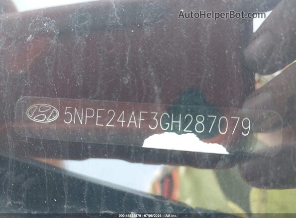 5NPE24AF3GH287079 2016 HYUNDAI SONATA Silver Вид підкапотного простору