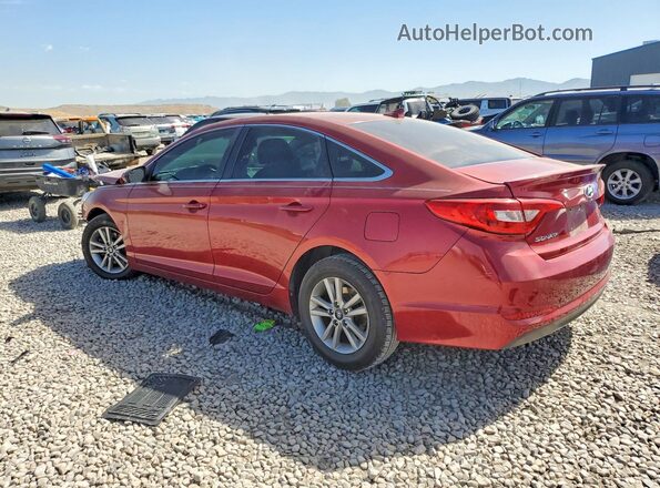 5NPE24AF3GH291522 2016 HYUNDAI SONATA Red Задня ліва чверть