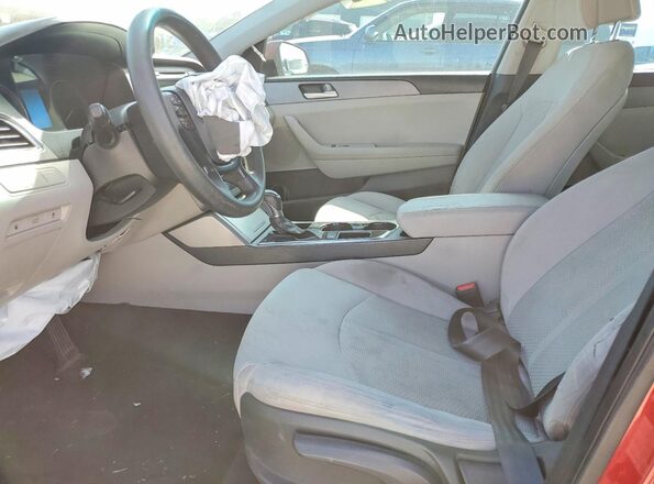 5NPE24AF3GH291522 2016 HYUNDAI SONATA Red Вид салону спереду