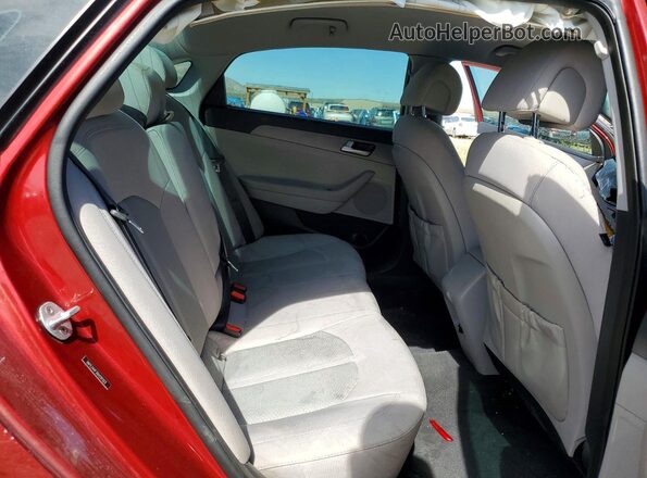 5NPE24AF3GH291522 2016 HYUNDAI SONATA Red Вид задніх сидінь