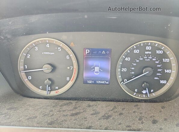 5NPE24AF3GH297515 2016 HYUNDAI SONATA Silver Instrument cluster view