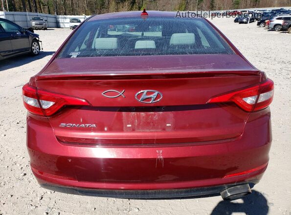5NPE24AF3GH303037 2016 HYUNDAI SONATA Red Вид ззаду