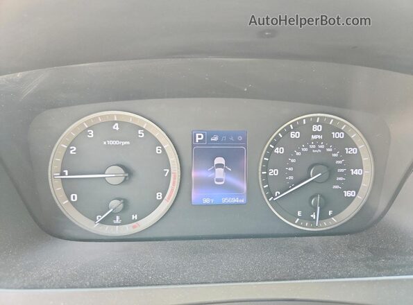 5NPE24AF3GH305418 2016 HYUNDAI SONATA Silver Instrument cluster view