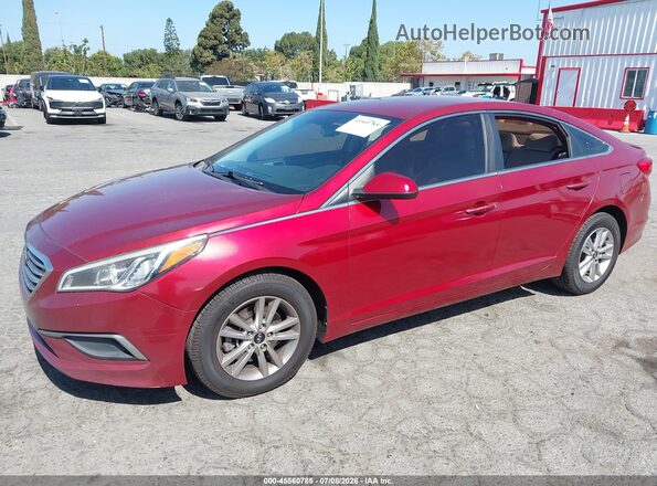 5NPE24AF3GH313891 2016 HYUNDAI SONATA Красный Вид спереди