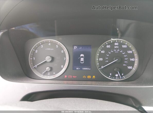 5NPE24AF3GH323434 2016 HYUNDAI SONATA Blue Вид задніх сидінь