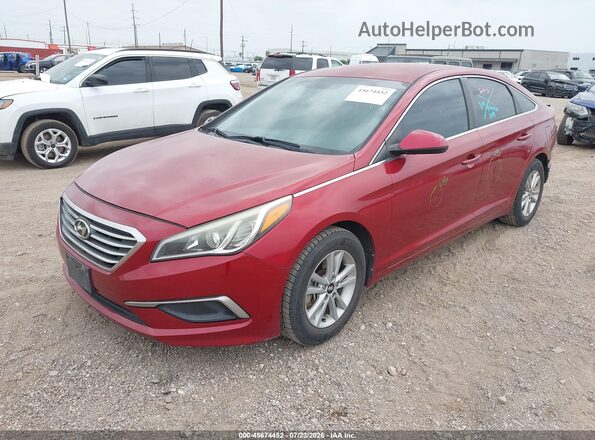 5NPE24AF3GH324891 2016 HYUNDAI SONATA Red Vista tres cuartos delantera izquierda
