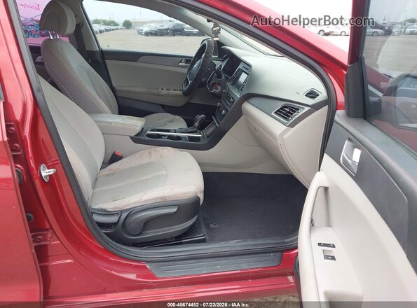 5NPE24AF3GH324891 2016 HYUNDAI SONATA Red Vista interior delantera