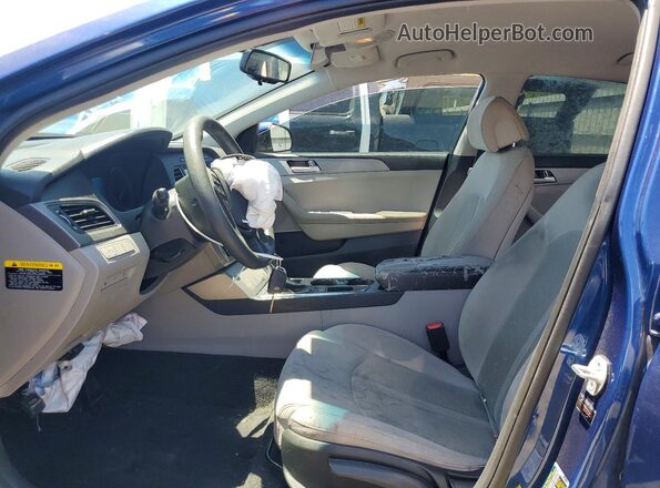 5NPE24AF3GH327936 2016 HYUNDAI SONATA Blue Սալոնի դիմացի տեսք