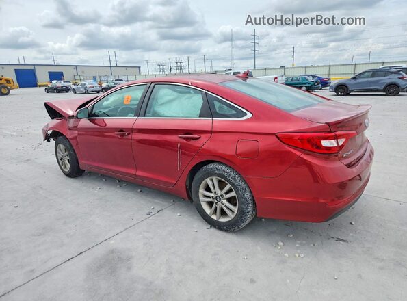 5NPE24AF3GH334322 2016 HYUNDAI SONATA Red Հետևի ձախ