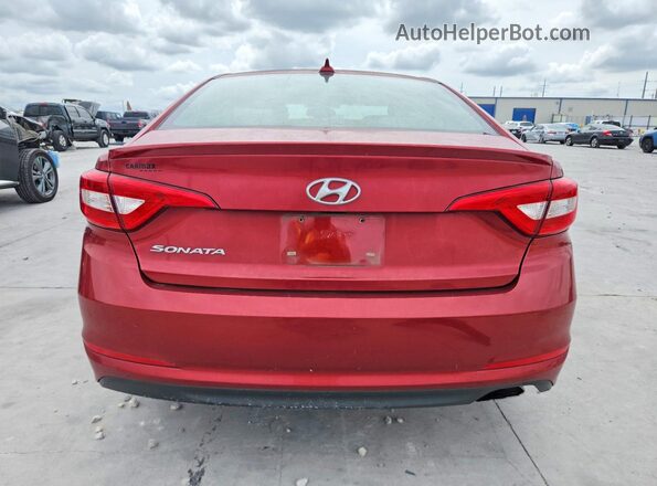 5NPE24AF3GH334322 2016 HYUNDAI SONATA Red Հետևի տեսք