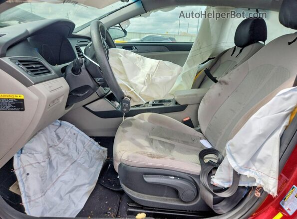 5NPE24AF3GH334322 2016 HYUNDAI SONATA Red Սալոնի դիմացի տեսք