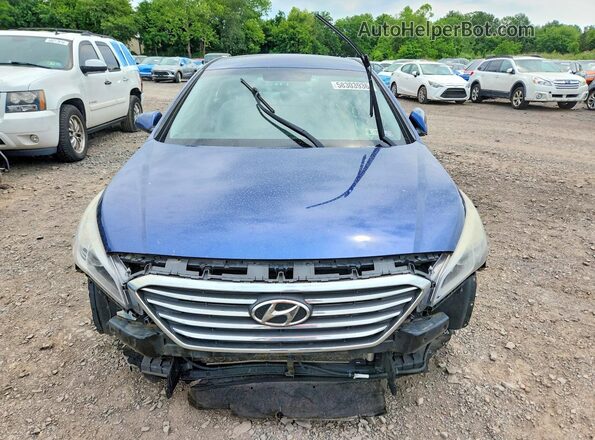 5NPE24AF3GH344641 2016 HYUNDAI SONATA Blue Դիմացի տեսք