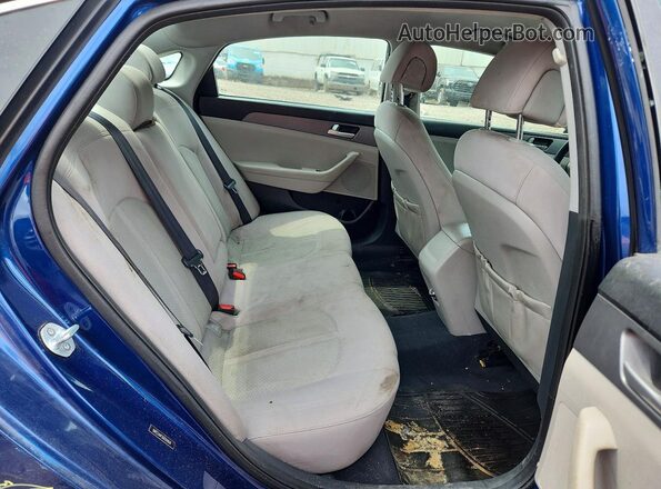5NPE24AF3GH344641 2016 HYUNDAI SONATA Blue Հետևի նստատեղերի տեսք