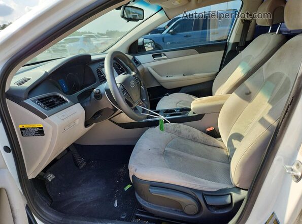 5NPE24AF3GH368552 2016 HYUNDAI SONATA White Vista interior delantera