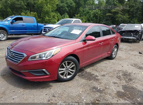 5NPE24AF3GH382032 2016 HYUNDAI SONATA Красный Передняя левая четверть