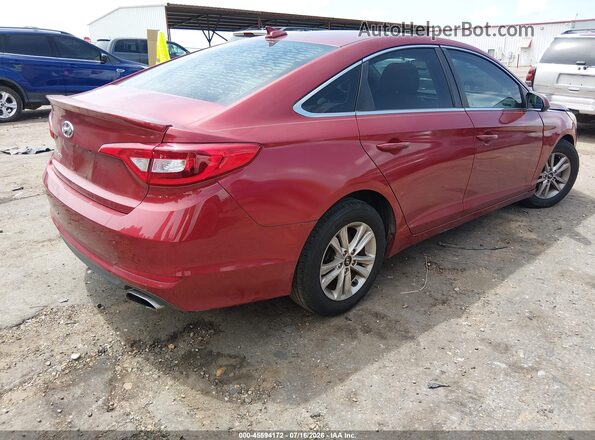 5NPE24AF3GH382032 2016 HYUNDAI SONATA Красный Задняя правая четверть