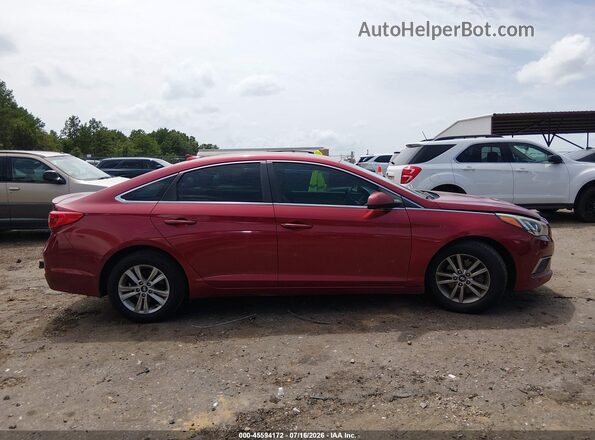 5NPE24AF3GH382032 2016 HYUNDAI SONATA Красный Вид задней части салона