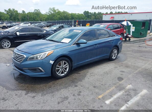 5NPE24AF3GH382452 2016 HYUNDAI SONATA Blue Vista tres cuartos delantera izquierda