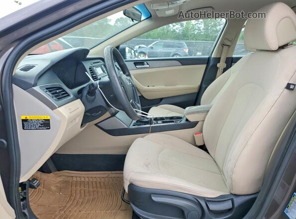 5NPE24AF3GH387702 2016 HYUNDAI SONATA Brown წინა სალონის ხედი