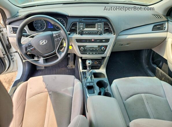 5NPE24AF3GH417619 2016 HYUNDAI SONATA White Առջևի վահանակի տեսք