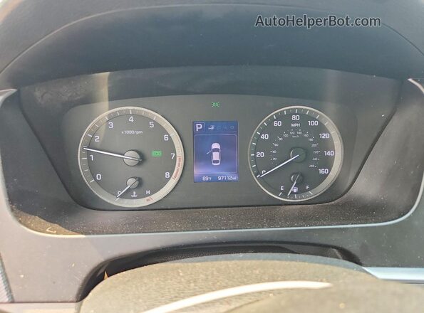 5NPE24AF3GH417619 2016 HYUNDAI SONATA White Սարքավորումների վահանակի տեսք